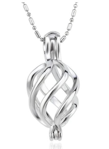 Twisted Locket Pendant and Oyster Pearl